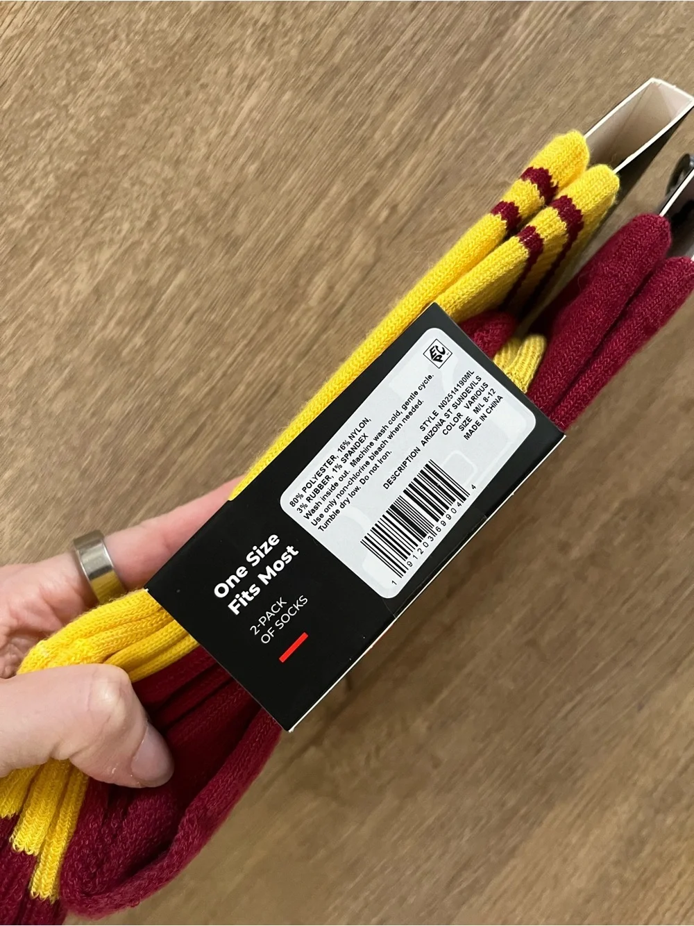 Strideline Arizona State University ASU Premier Crew Socks Sun Devils